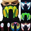 Halloween Party Costume Cosplay Props LED Rave Face Mask Flashing Light Up EL Mask