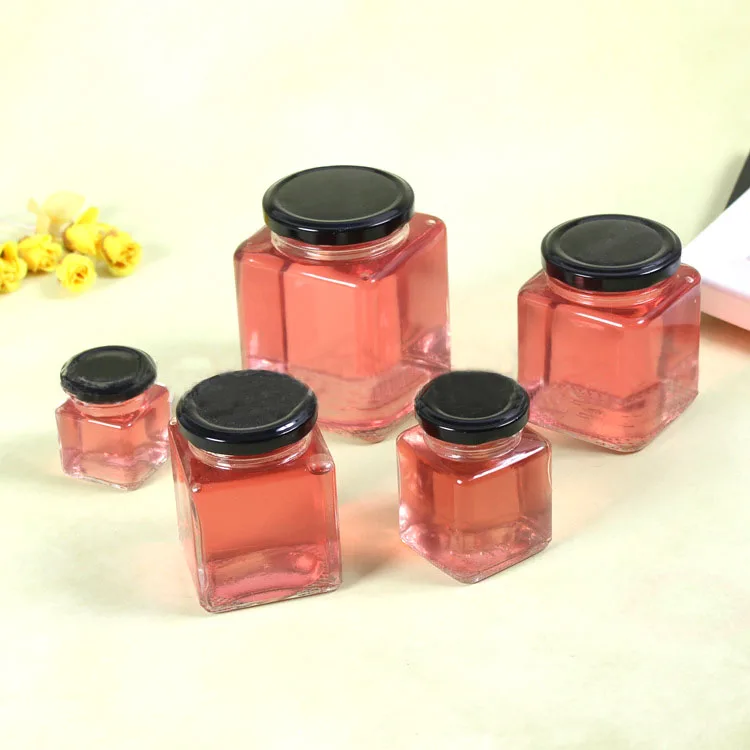 Cheap Product 500ml 17OZ Antique Square Glass Honey Jar With Clamp Lid