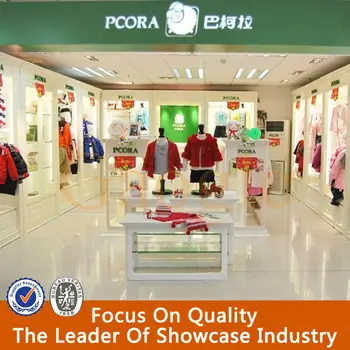 Simple Style Maf Kids Garment Store Display Kiosk Design For Cloth