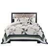 Windmills Pattern Washed FullKing Size Handmade Quilt Patchwork Quilt 3pieces quilt