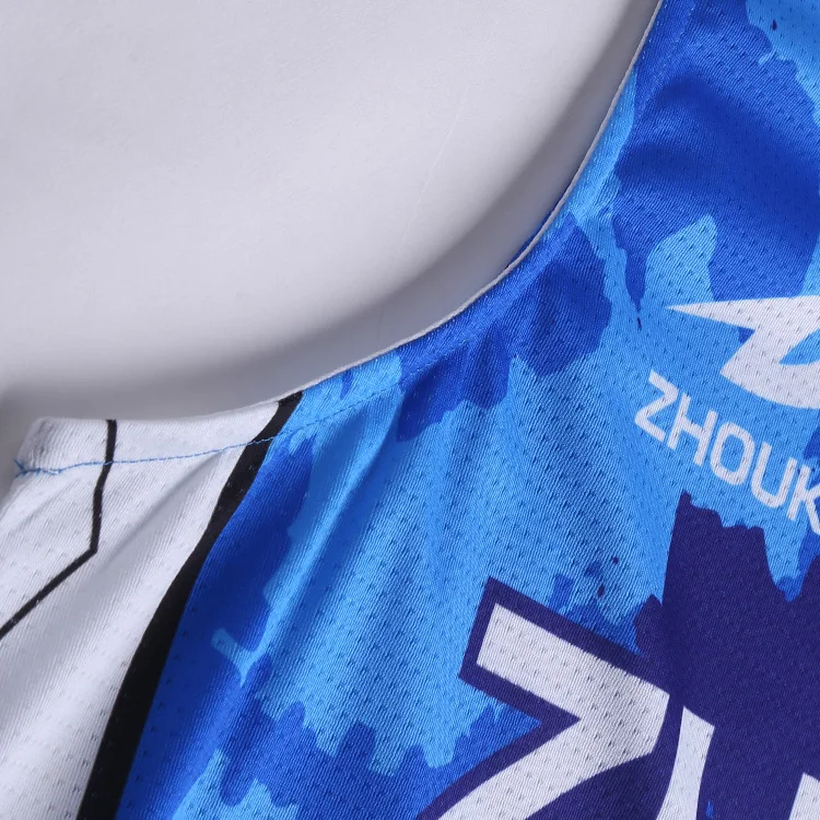 Blue Basketball Jersey Uniform Design,High Quality Sublimated
