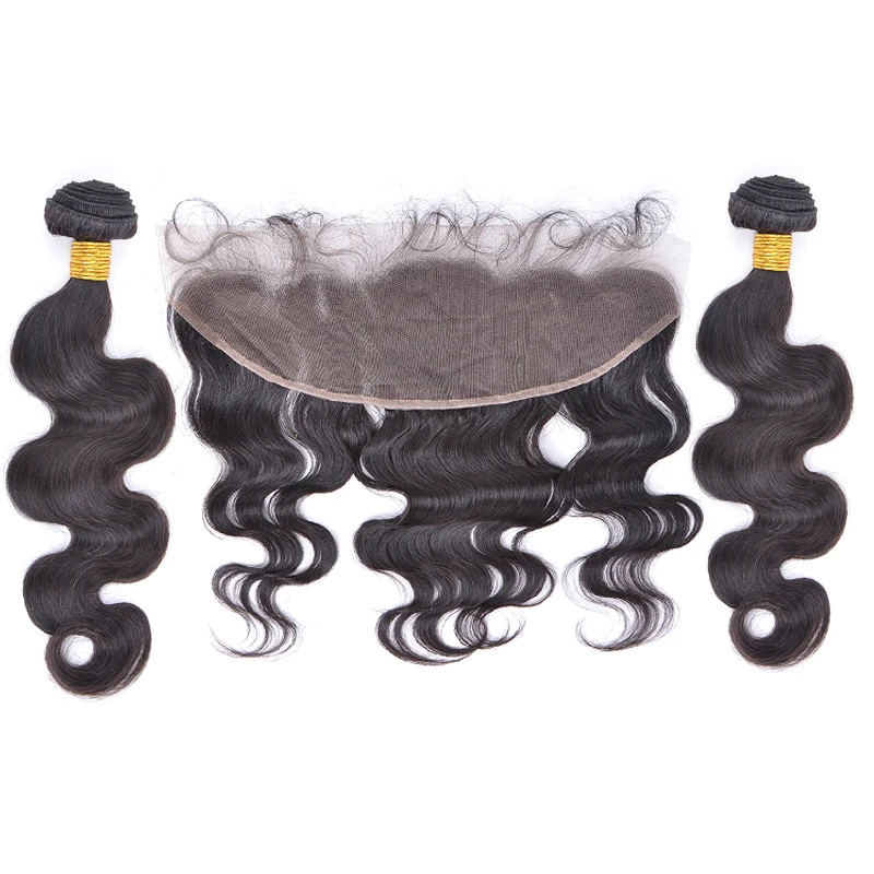 

cheap human hair body wave virgin brazilian hair bundles with 13x4 lace frontal