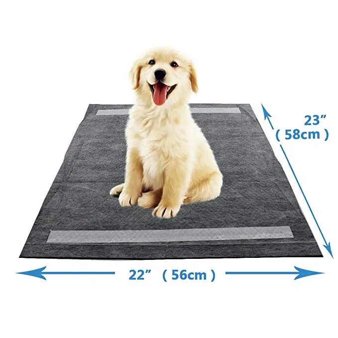 

100 pack Deodorization Carbon Bamboo Charcoal Disposable Pet Dog Pee Pad for Potty Urine Training,Adhesive Charcoal Pee Pad
