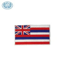

Wholesale In Stock Fully Embroidered Patches Hawaii Flag Patch Country Patches with Iron On Backing No Minimum