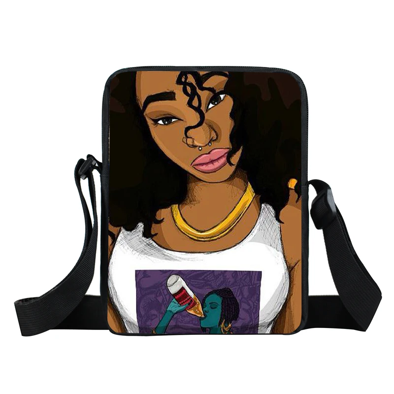 

Black Girl Mini Messenger Bag Kids Africa Girl Crossbody Bags Children Handbag School Bag for Children kindergarten Bookbag