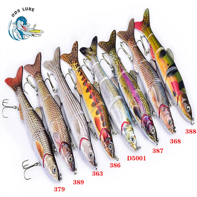 

ODS Five section 6.5 inch Dace Multi jointed Shad Hard Plastic Baits Freshwater Saltwater Fishing Lures, Any color you like