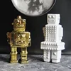 Modern Space Alien Robot Decoration with Ceramic for Living Room Bedroom Tabletop Home Interior Decoration