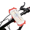 Universal Silicone Bicycle Motorcycle Mobile Phone Holder Bike Mount Phone Holder for Cellphone GPS Handlebar Bracket Stand