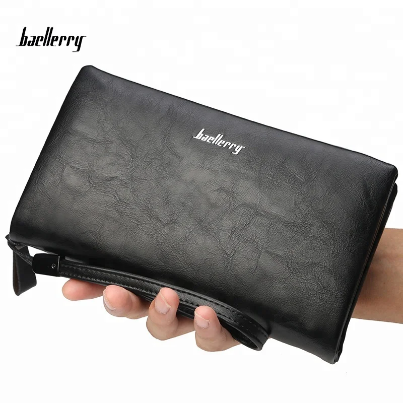 

Baellerry New Arrival Male Big Capacity Wallet WIth Strap Long Purse, Black,coffee,brown