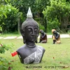 Garden supplies black large buddha head