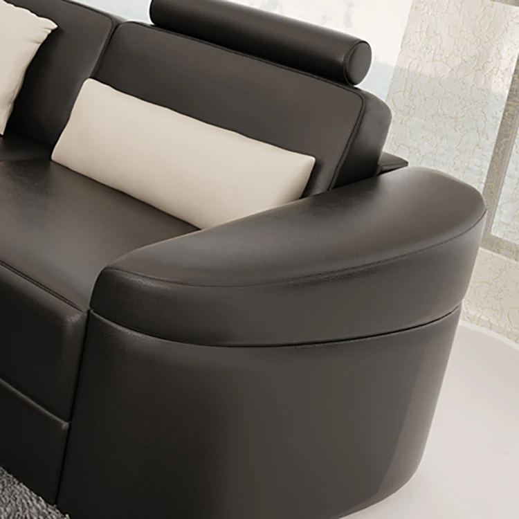 Italian design living room funiture leather sofa set