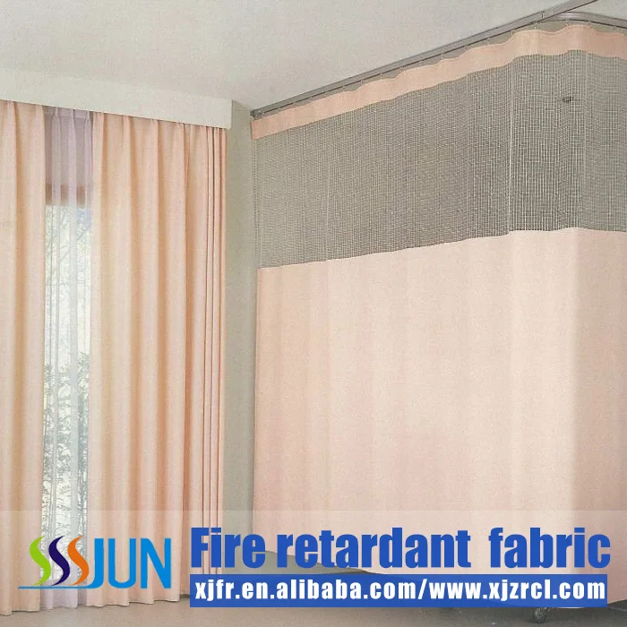 With Mesh Ifr Hospital Cubicle Curtain Fabric Fire Retardant