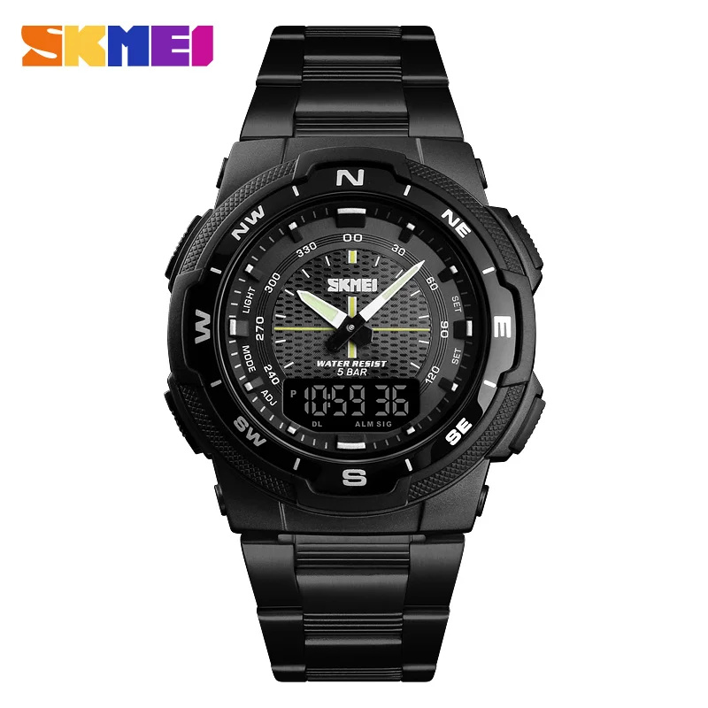 

SKMEI 1370 Hot Selling Men Wrist Watches Reloj Deportivo Analog Digital Sports Wristwatches hombre, Black,silver,gold,rose gold,army green