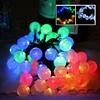 Taizhou Waterproof Solar Outdoor Decorative 30 LED White Crystal Ball Christmas Globe String Lights For Garden Path
