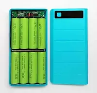 

2 USB Ports 8x 18650 DIY Portable Battery Holder LCD Display Power Bank Case Box