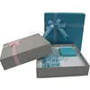 Luxury Custom Logo Printed Handmade Paper Packaging Earrings Ring Jewelry Gift Box with Ribbon