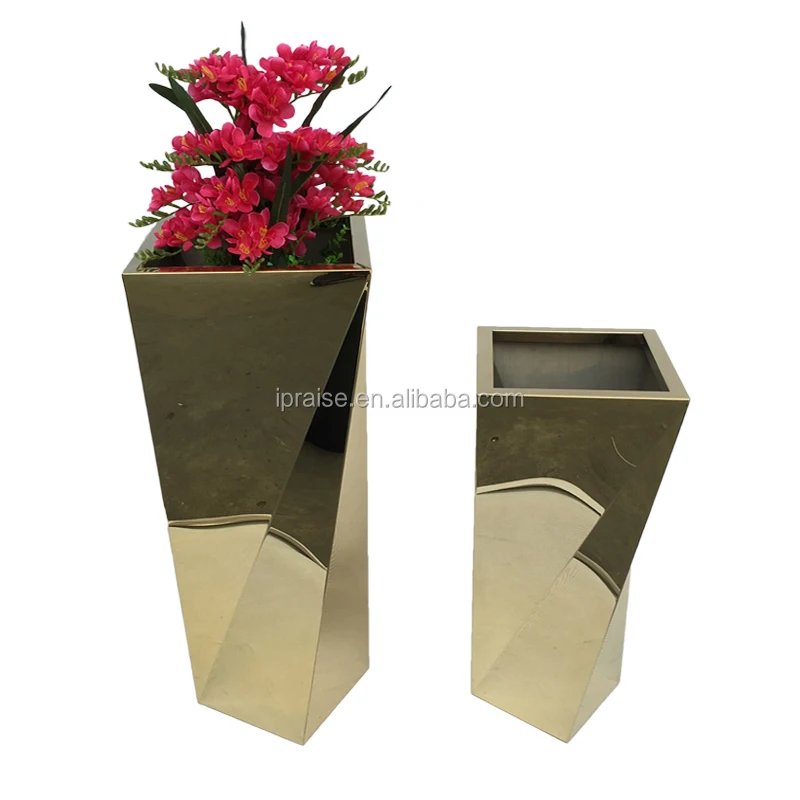 
Guangdong Metal Square Steel Tall Flower Planter Vase for Outdoor Decoration 
