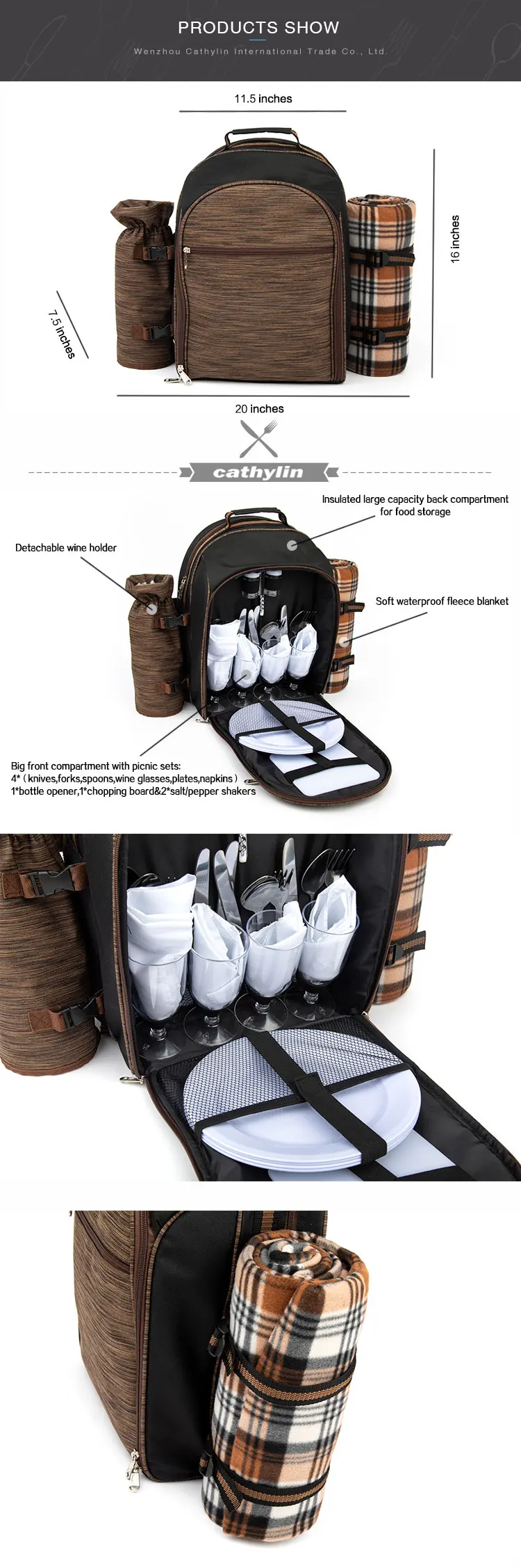 rucksack picnic bag for 2