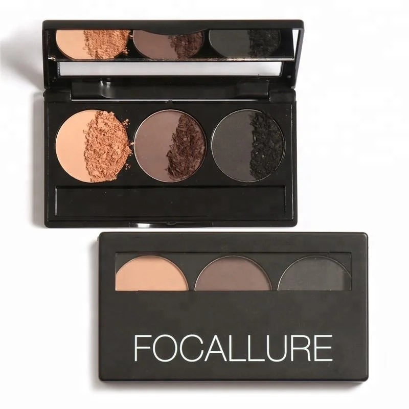 

FOCALLURE Alibaba Website New Innovative Products 3 Colors Eyebrow Powder Palette Waterproof