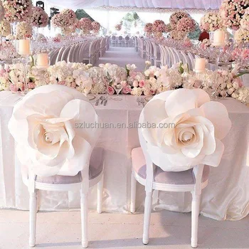 Fancy Romantic Wedding Chair Cover Sashes Flower Buy Chair