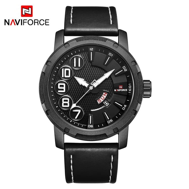 

NAVIFORCE 9154 Top Luxury Brand Leather Band Sports Watch Men Quartz Clock Sports Military Wrist Watch Male Relogio Masculino