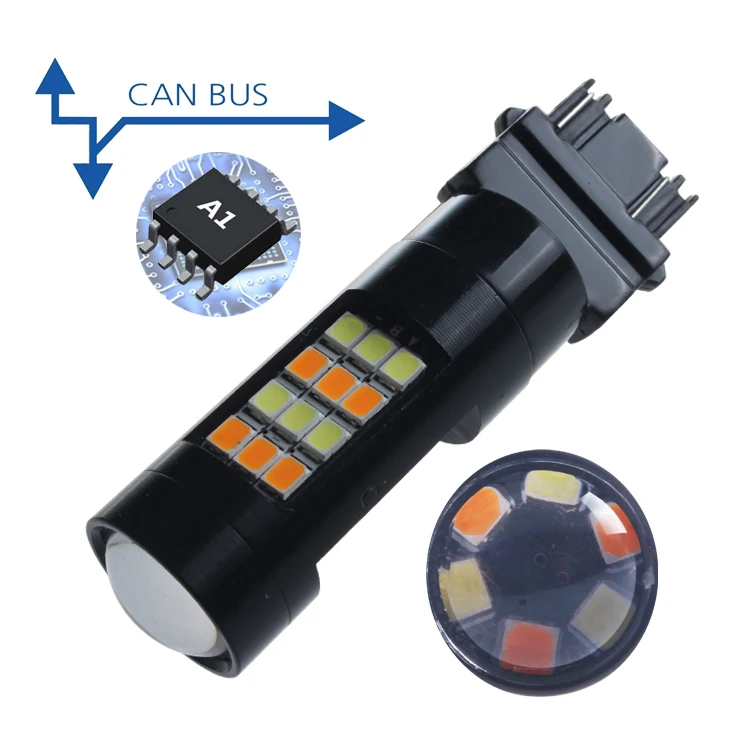 Car Led Projector Lens Light 1156 7440 3156 Xenon White Gold Amber 1157