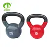 Vinyl coated kettlebell for indoor training