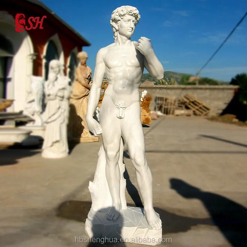 Life Size Figure Art Decoration Marble Statue Of David Customized Sh