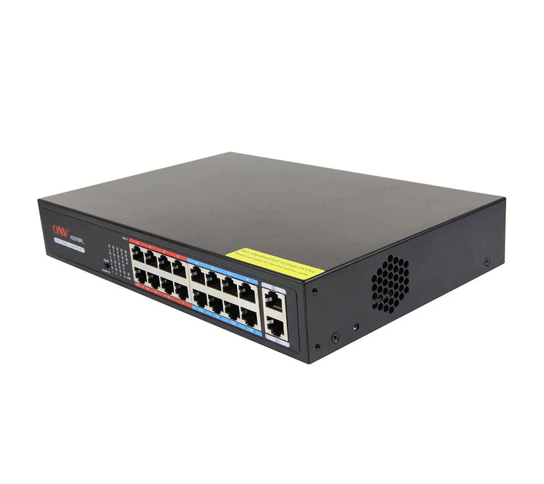 Onv 10/100m 18-port Long Transmission Distance Ubiquity Poe Switch ...