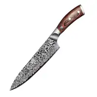 

Luckytime hotsale German steel 1.4116 chef knife laser damascus pattern with wood handle