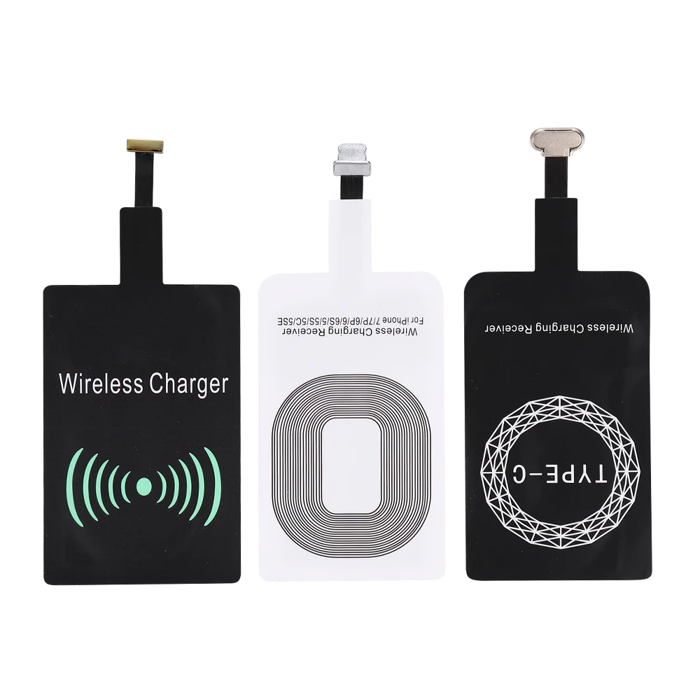 

Hot Sale Universal Qi Wireless Charger Receiver for Type C for iPhone for Samsung Android Mobile Wireless Receiver