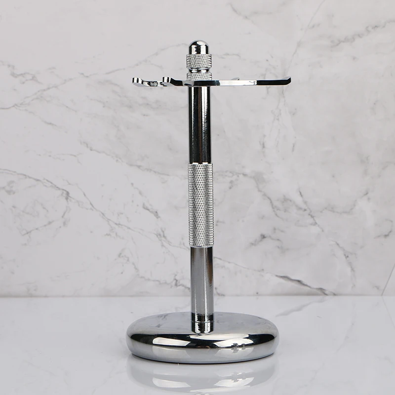 

High quality chrome shaving razor and brush stand, safety razor stand, Silver