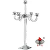 Pujiang Cheap Clear Pillar Votive Candle Holder 5 Arms Luxury Crystal Candelabra Wedding Table Centerpieces SH-1312B