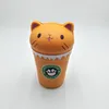 CE Certificated High Quality New Design Squishy Cat Head Coffee Cup