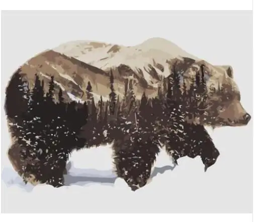 

5789 Big Winter Bear - Paint by Numbers Kits for Adults DIY