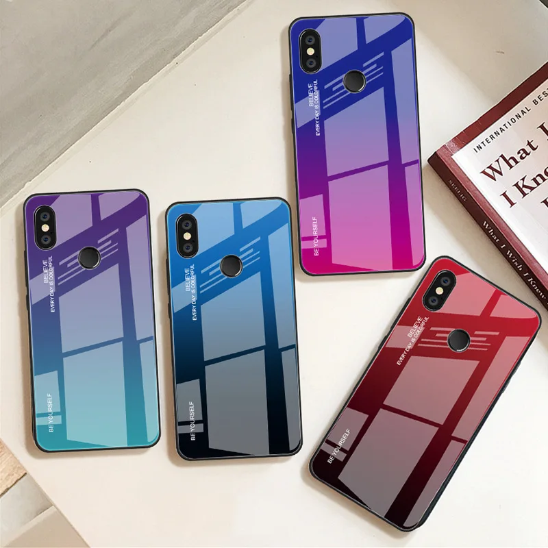 

2019 Top Selling TPU+Glass Phone Cover Case For Xiaomi Note 5, 7 colors