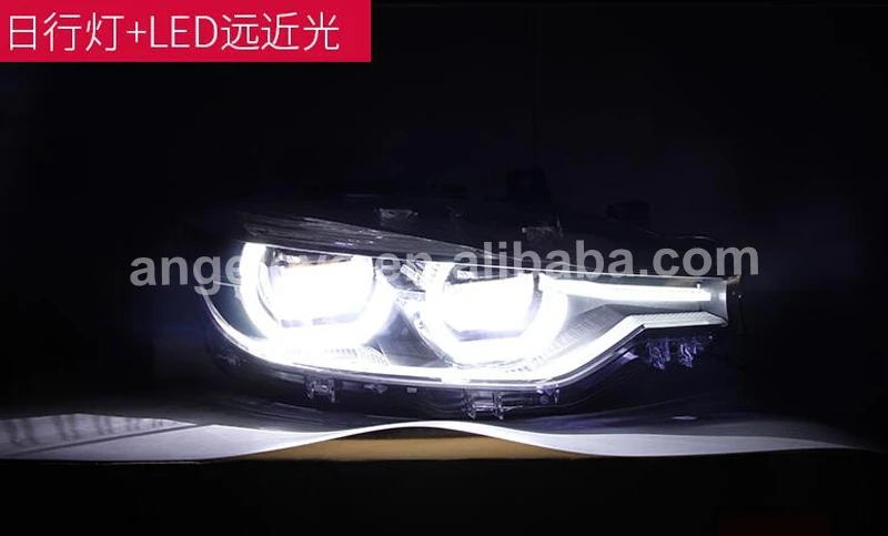 LED Angel Eyes Headlight For BMW F30 F35 318 320 325 328 330 335 2013-2015 Year CN
