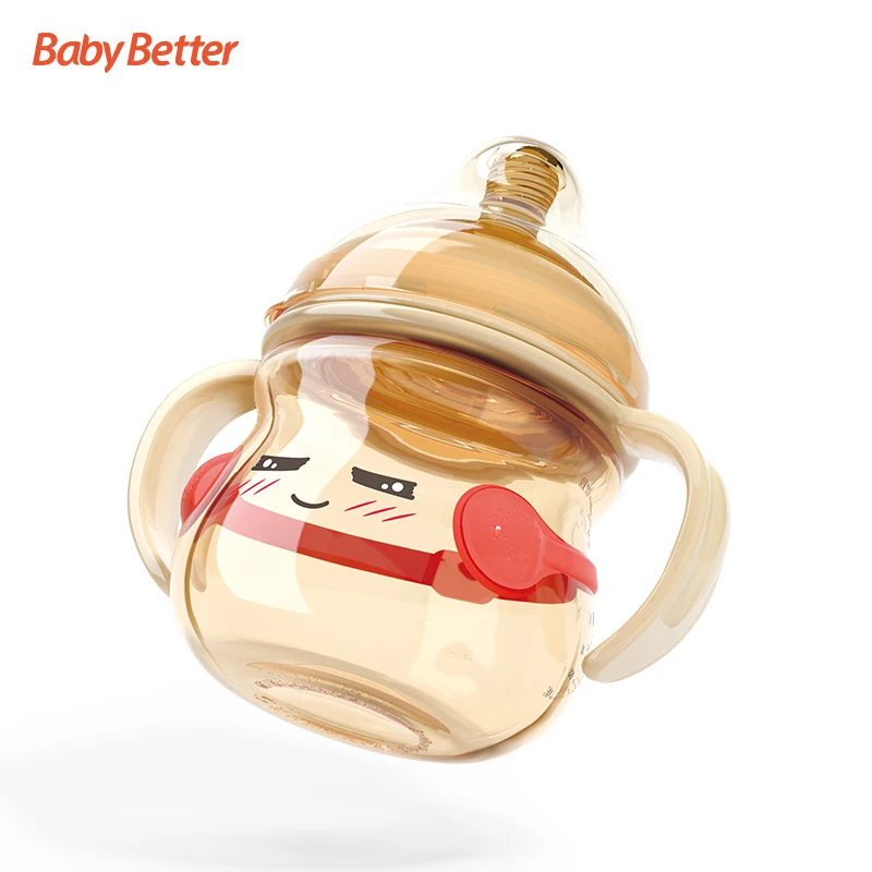 

OEM 180ml/240ml Baby Product Anti Germ Baby Feeding Bottle baby milk bottles, Brown