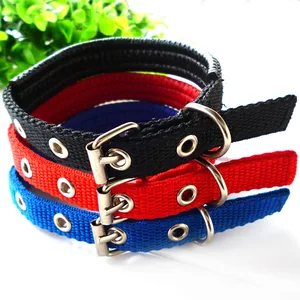 Hot Wholesale Nylon Dog Pet Collar Soft Leather Lined Pet Foam Collar