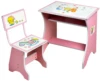 Adjustable Height Kids Cartoon Study Table And Chair