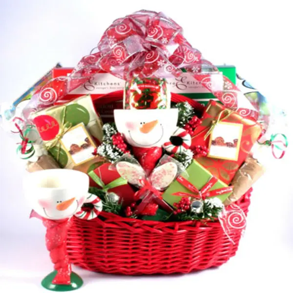 2014 Hot Sell Red Cheap Holiday Gift Baskets Valentine Gift Basket