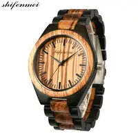 

Shenzhen watches Factory S5533 OEM Private Logo Mens Ebony Wooden Watch Band