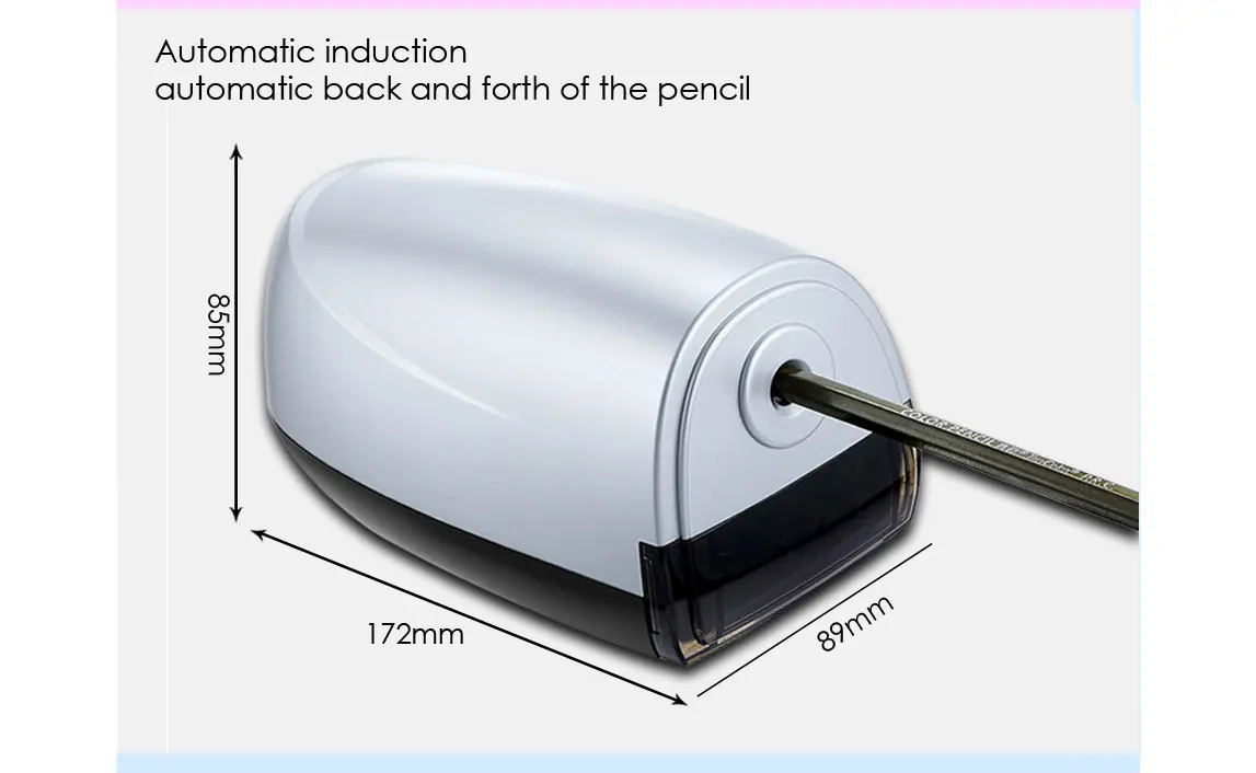 Foska Low Noise Automatic Induction Electric Pencil Sharpener For