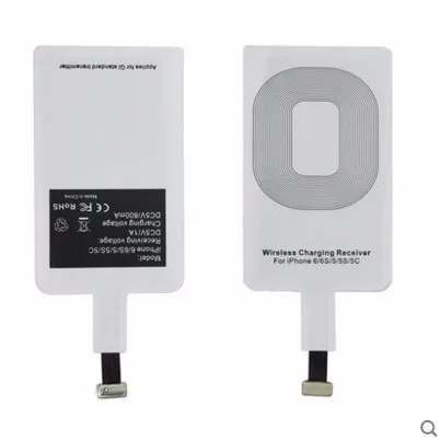 

Hot selling factory price mobile phone wireless charger receiver for iphone 6/ 6s wireless charger for iphone 6 plus 6S plus, Black/white