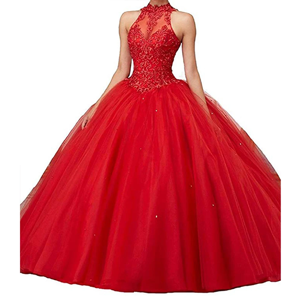 

Elegant princess halter neck sweetheart flower burgundy Quinceanera dress sweet 16 prom gown, Red,white,burgundy,pink, white