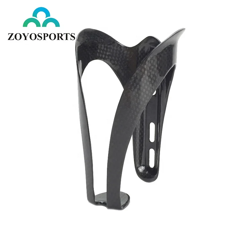 

ZOYOSPORTS High Quality MTB Mountain Road Bicycle Water Holder Full Carbon Fiber 3K Bike Bottle Cage, Black/ can be customized