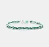 mint green blue green string and silver chain handwoven bracelet dainty woman lucky bracelet