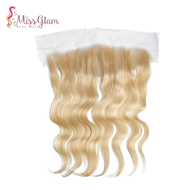 

13*4 body wave human hair remy extensions human hair quick weave with machine blonde lace frontal human hair bangs