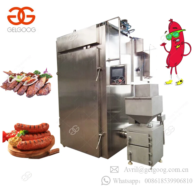 Small Mechanical Gas Catfish Smoking Machine Fish Bacon Sausage