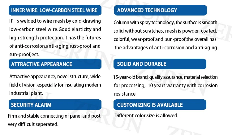 High Quality Powder Coated Hot-dip Galvanized 3D Rigid Welded Wire Mesh Fence Panels